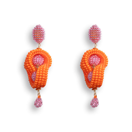 ERINA EARRINGS ORANGE & PINK