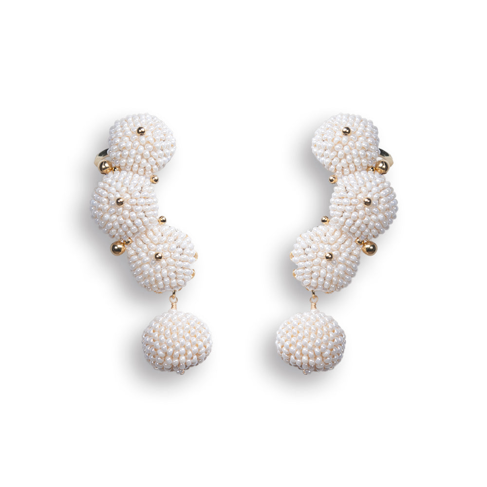 NOVA EARCUFFS & EARRINGS BEIGE