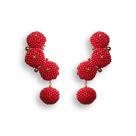 NOVA EARCUFFS & EARRINGS RED