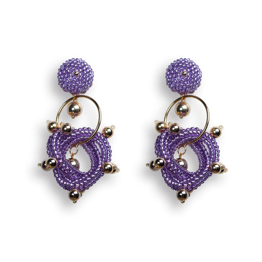 VEMA EARRINGS BRIGHT PURPLE